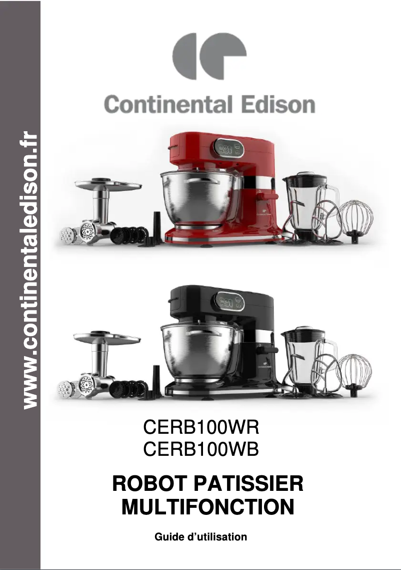 Page 1 de la notice Manuel utilisateur Continental Edison CERB100WR