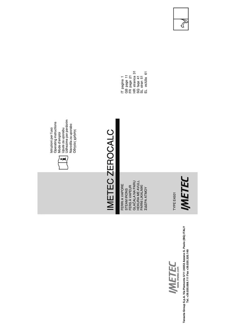 Page 1 de la notice Manuel utilisateur Imetec K4 2400