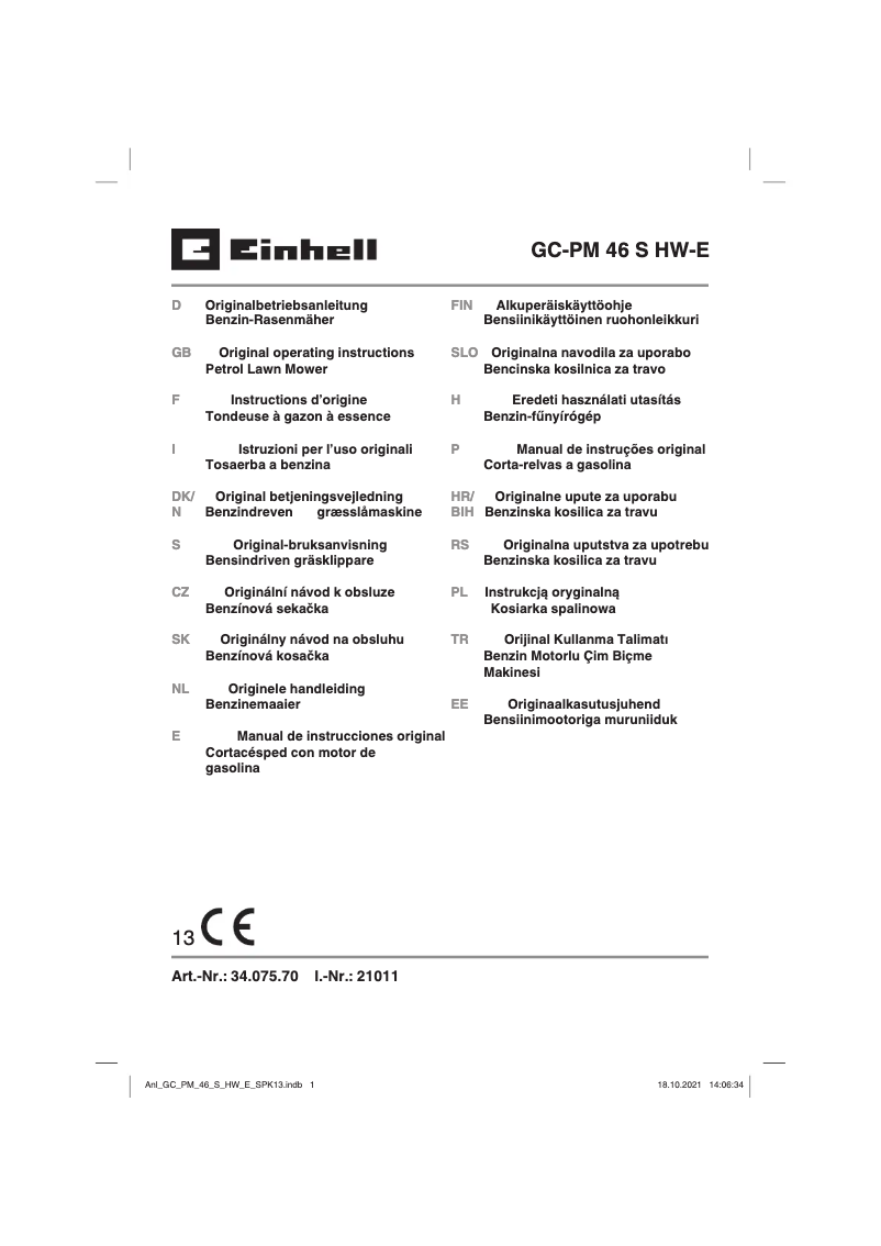 Image de la première page du manuel de l'appareil TC-HP 90