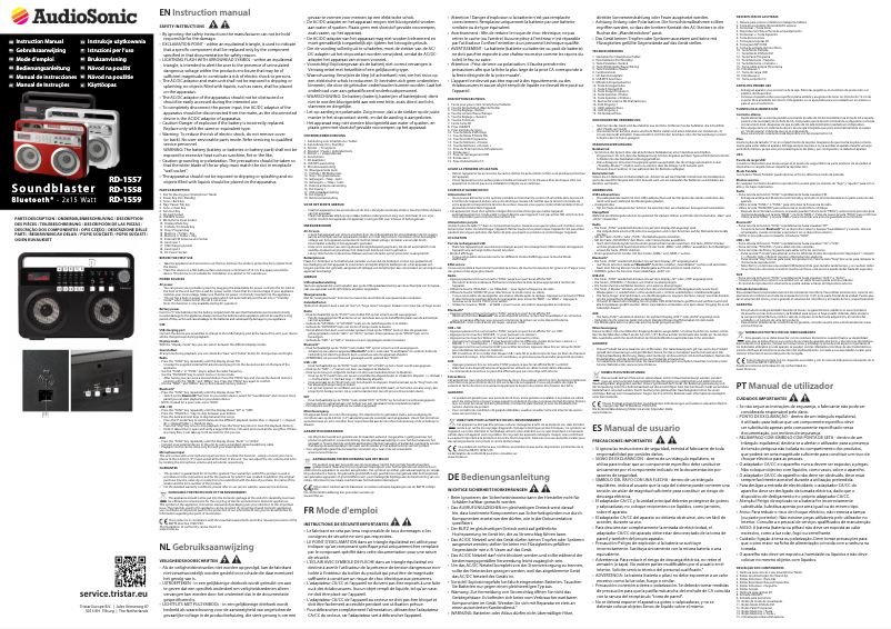 Image de la première page du manuel de l'appareil RD-1559