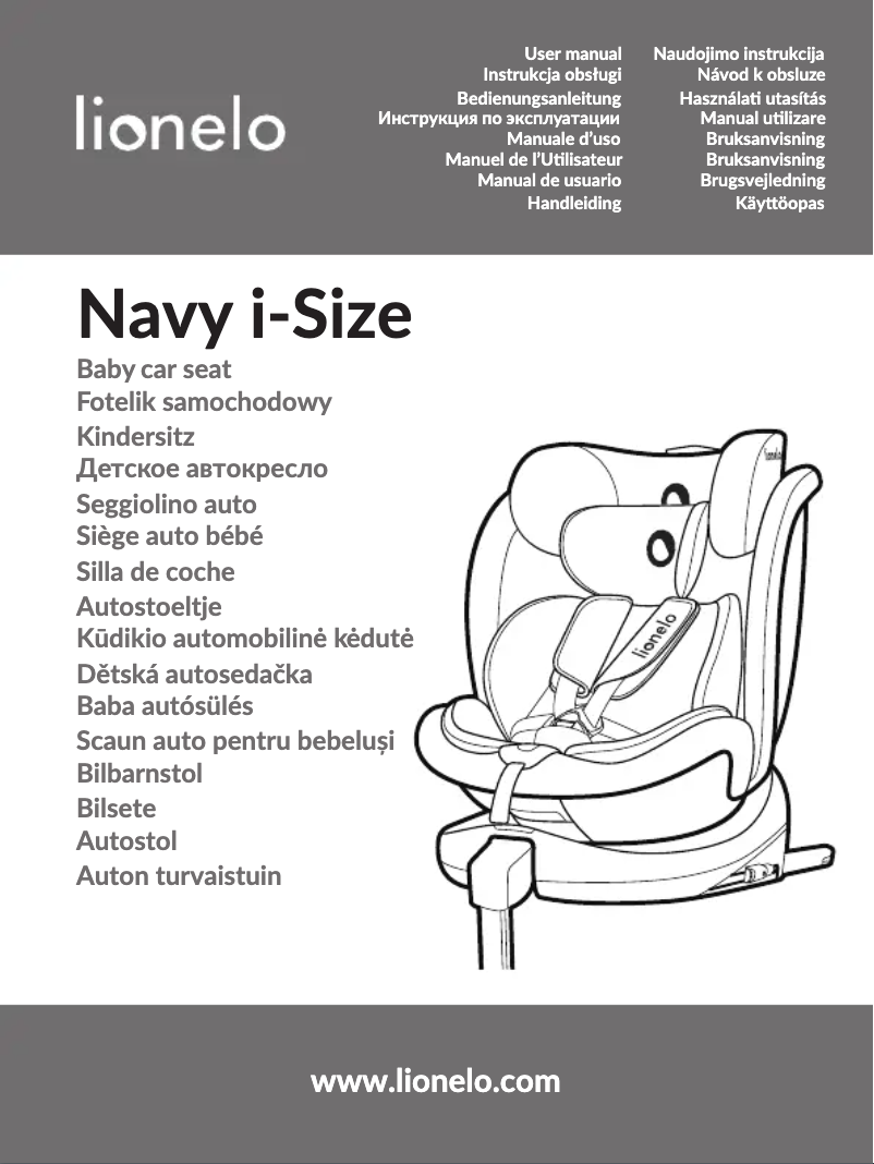 Image de la première page du manuel de l'appareil Navy i-Size