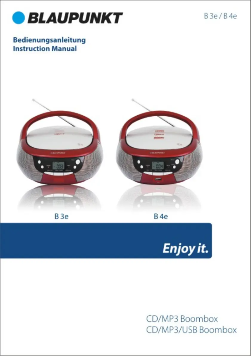 Page 1 de la notice Manuel utilisateur Blaupunkt B 3e