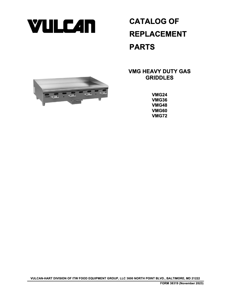 Page n°1 - Catalogue Vulcan VMG72