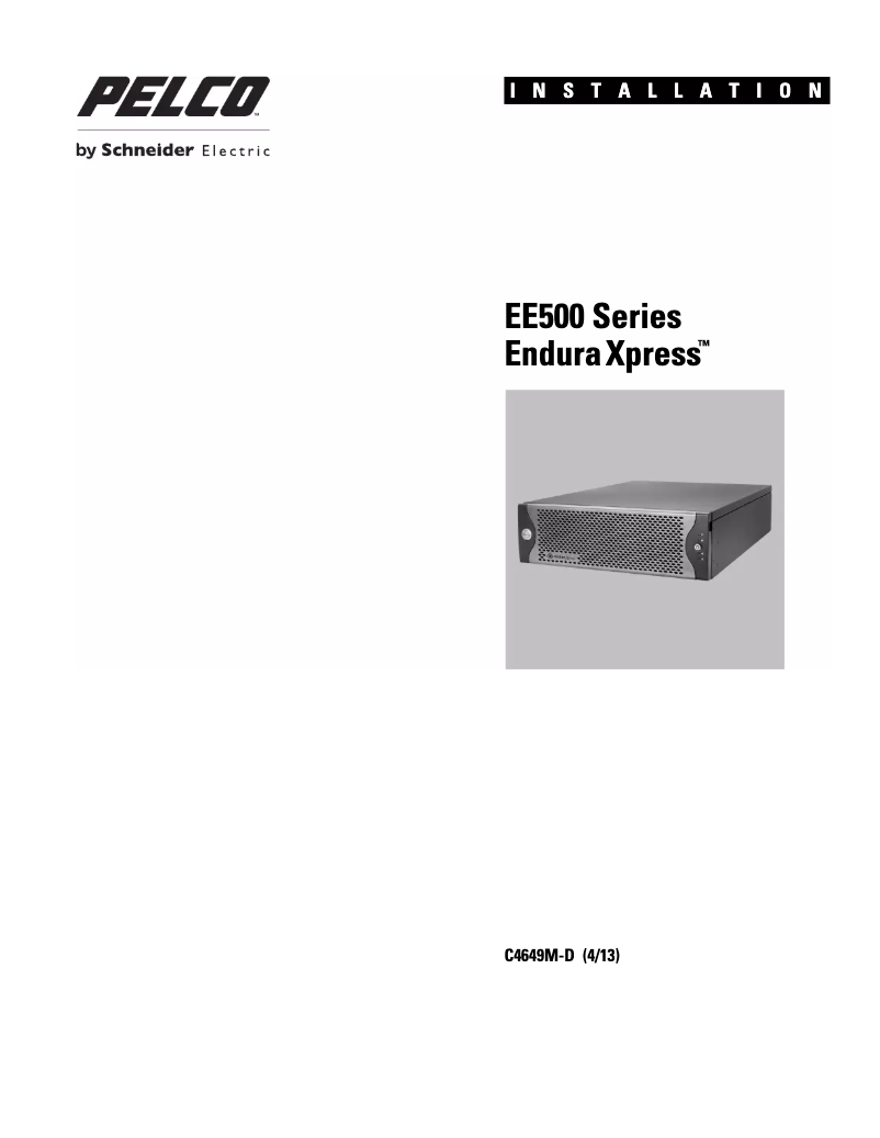 Página 1 del manual Manual de usuario Pelco EnduraXpress EE532F
