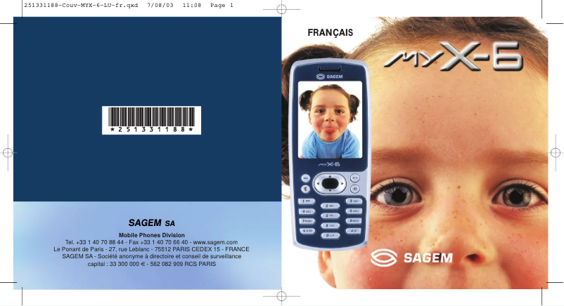 Image de la première page du manuel de l'appareil myX-6