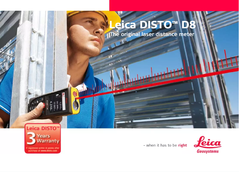 Image de la première page du manuel de l'appareil DISTO D8
