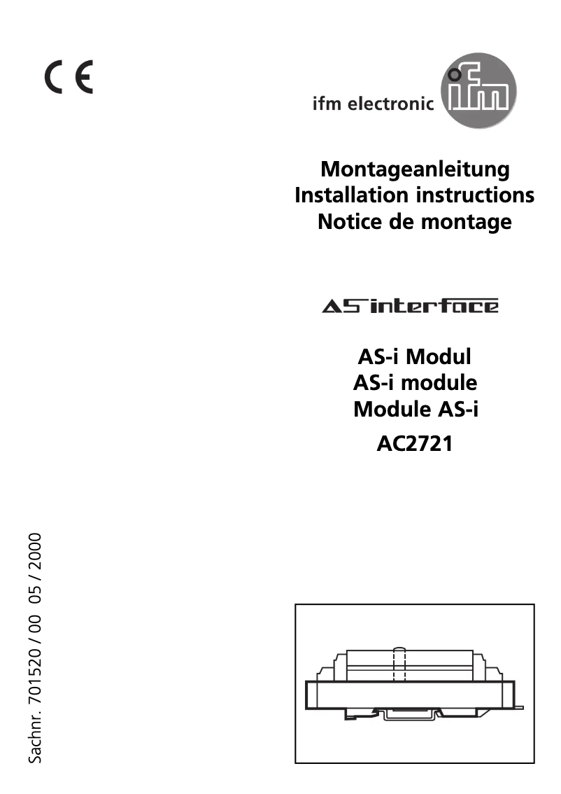 Page 1 de la notice Manuel utilisateur IFM AC2721