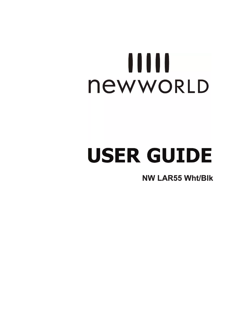 Page 1 de la notice Manuel utilisateur New World NWLAR55