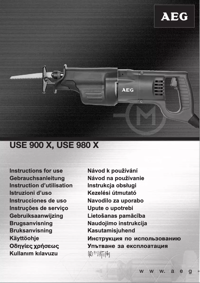 Image de la première page du manuel de l'appareil USE 900 X