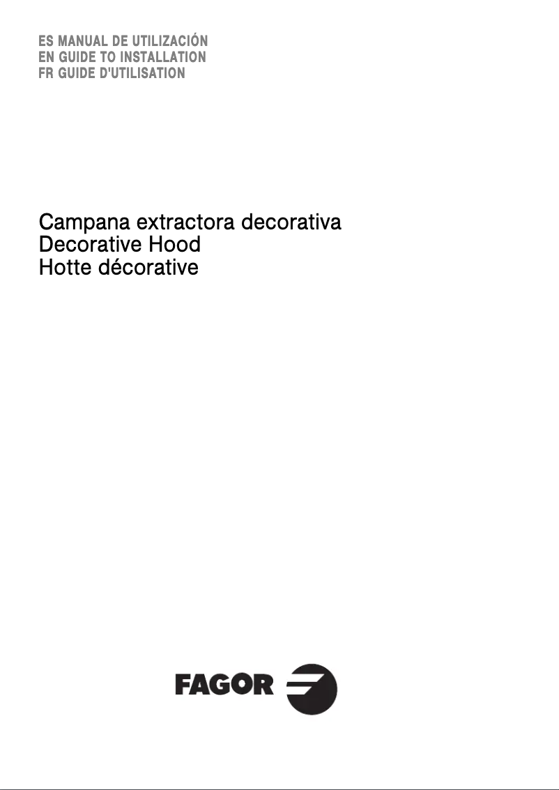Page 1 de la notice Manuel utilisateur Fagor 9CFD90B