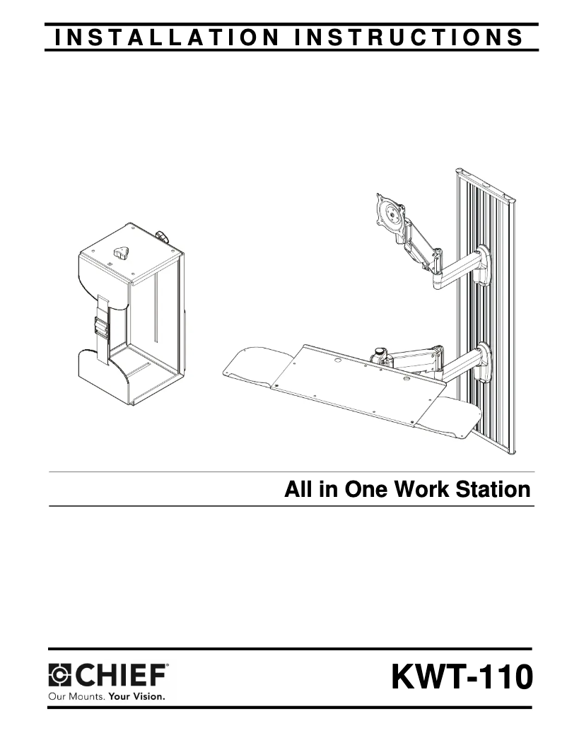 Page 1 de la notice Manuel utilisateur Chief KWT110B