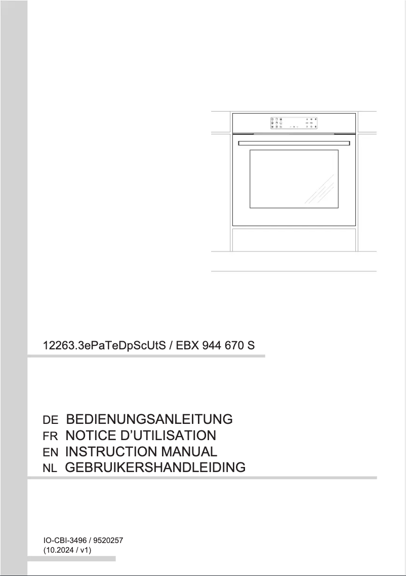Página 1 del manual Manual de usuario Amica EBX 944 670 S