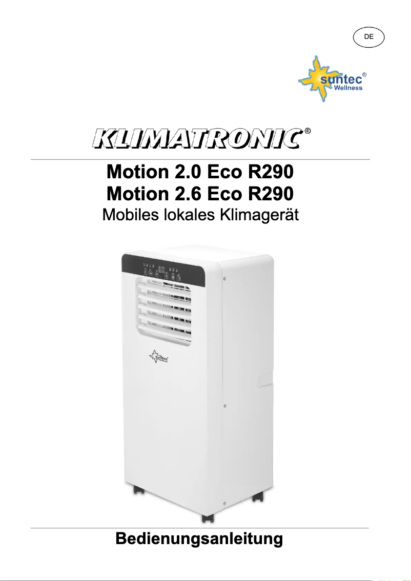 Image de la première page du manuel de l'appareil Klimatronic Motion 2.0 Eco R290