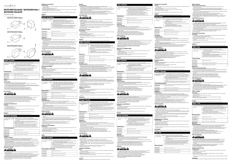 Page 1 de la notice Manuel utilisateur Nedis WCPD18W100WT