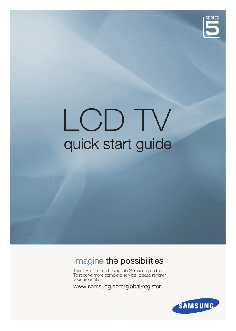 Page n°1 - Guide d'installation Samsung LE40A536T1F