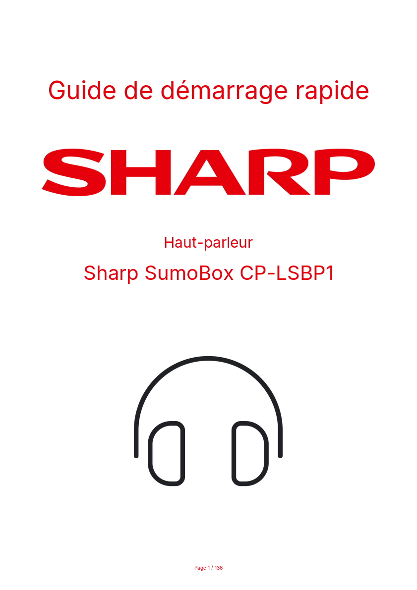 Image de la première page du manuel de l'appareil SumoBox CP-LSBP1