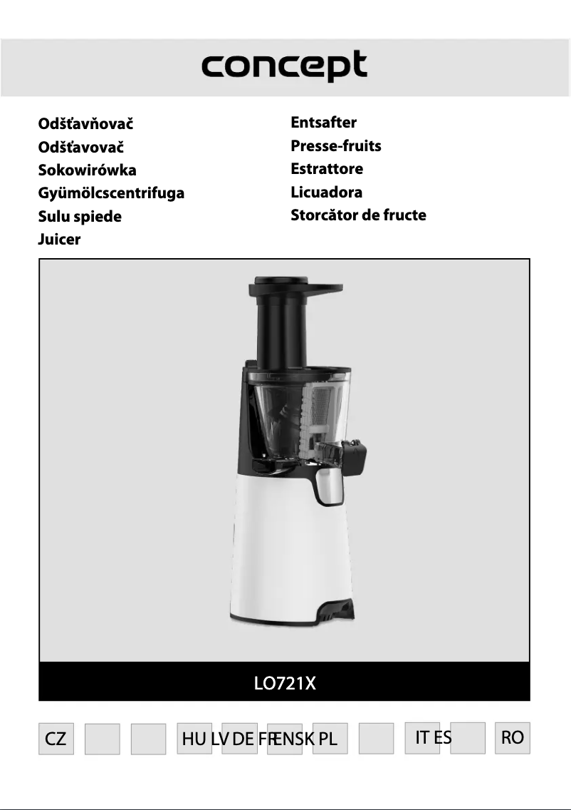 Page n°1 - Manuel utilisateur Concept LO7211