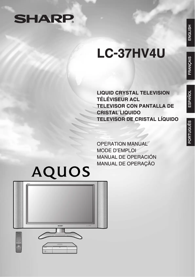 Page n°1 - Manuel utilisateur Sharp AQUOS LC-37HV4U