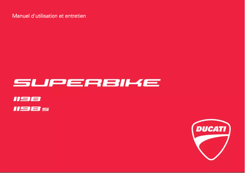 Page n°1 - Manuel utilisateur Ducati 1198 (2010)