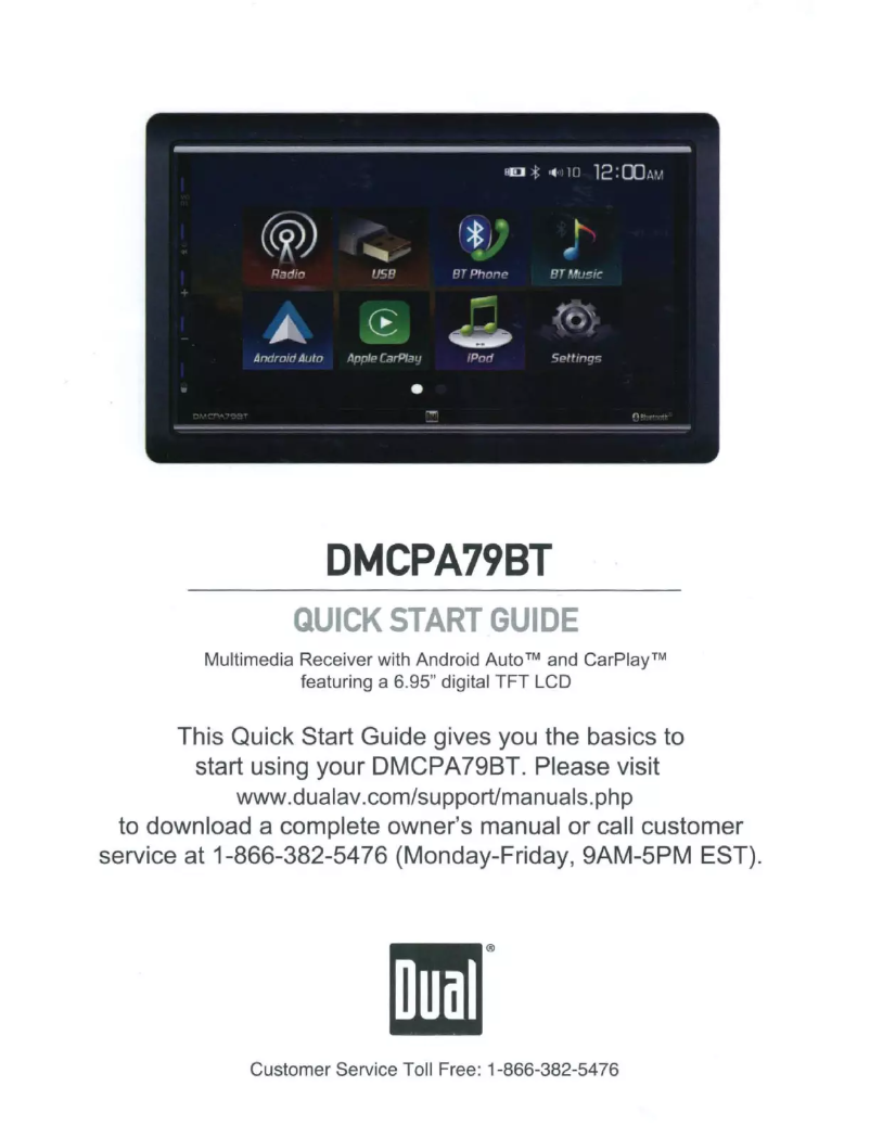 Imagen de la primera página del manual del dispositivo DMCPA79BT