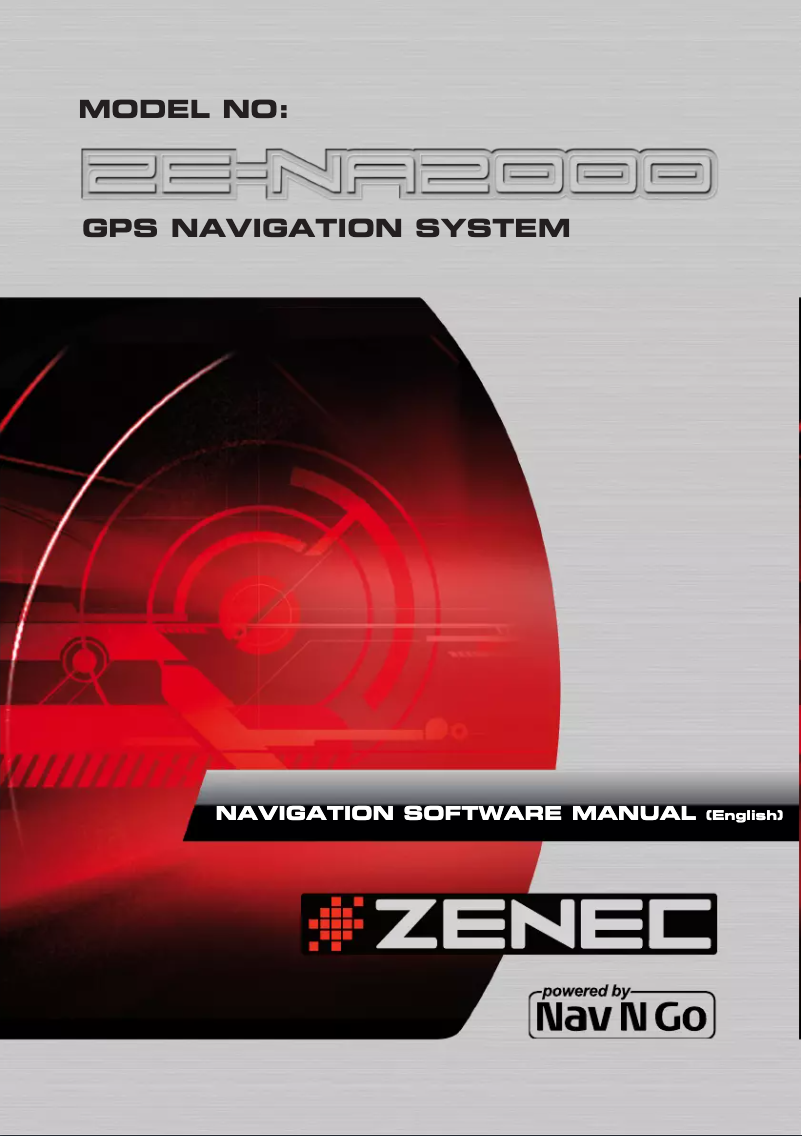 Image de la première page du manuel de l'appareil ZE-NA2000