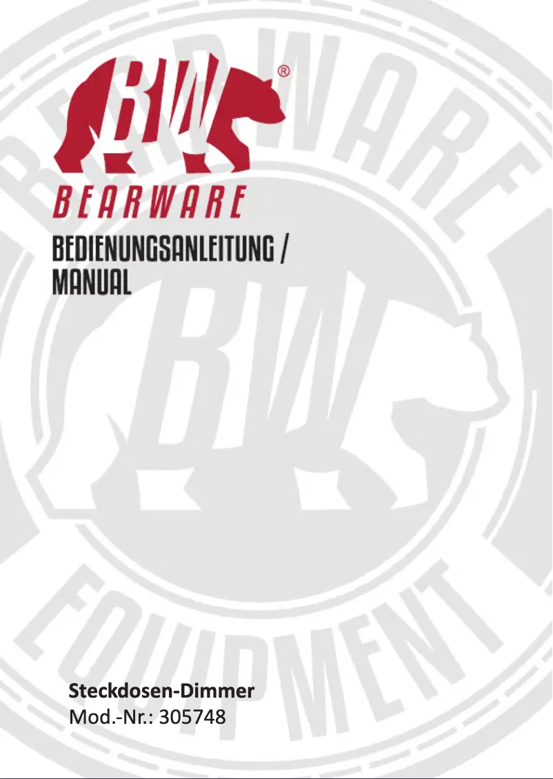 Page n°1 - Manuel utilisateur Bearware 305748
