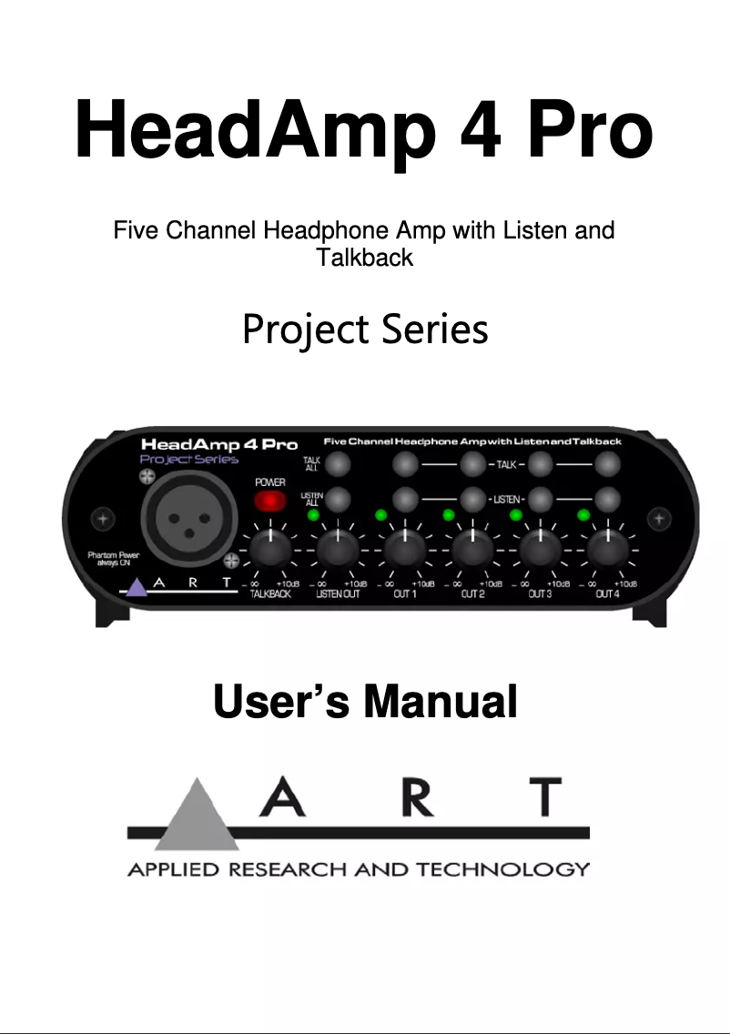 Image de la première page du manuel de l'appareil HeadAmp 4 Pro
