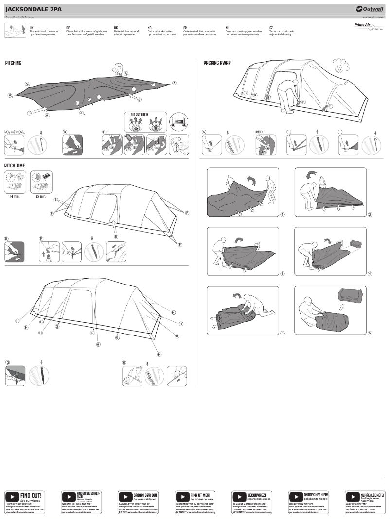Page 1 de la notice Manuel utilisateur Outwell Jacksondale 7PA