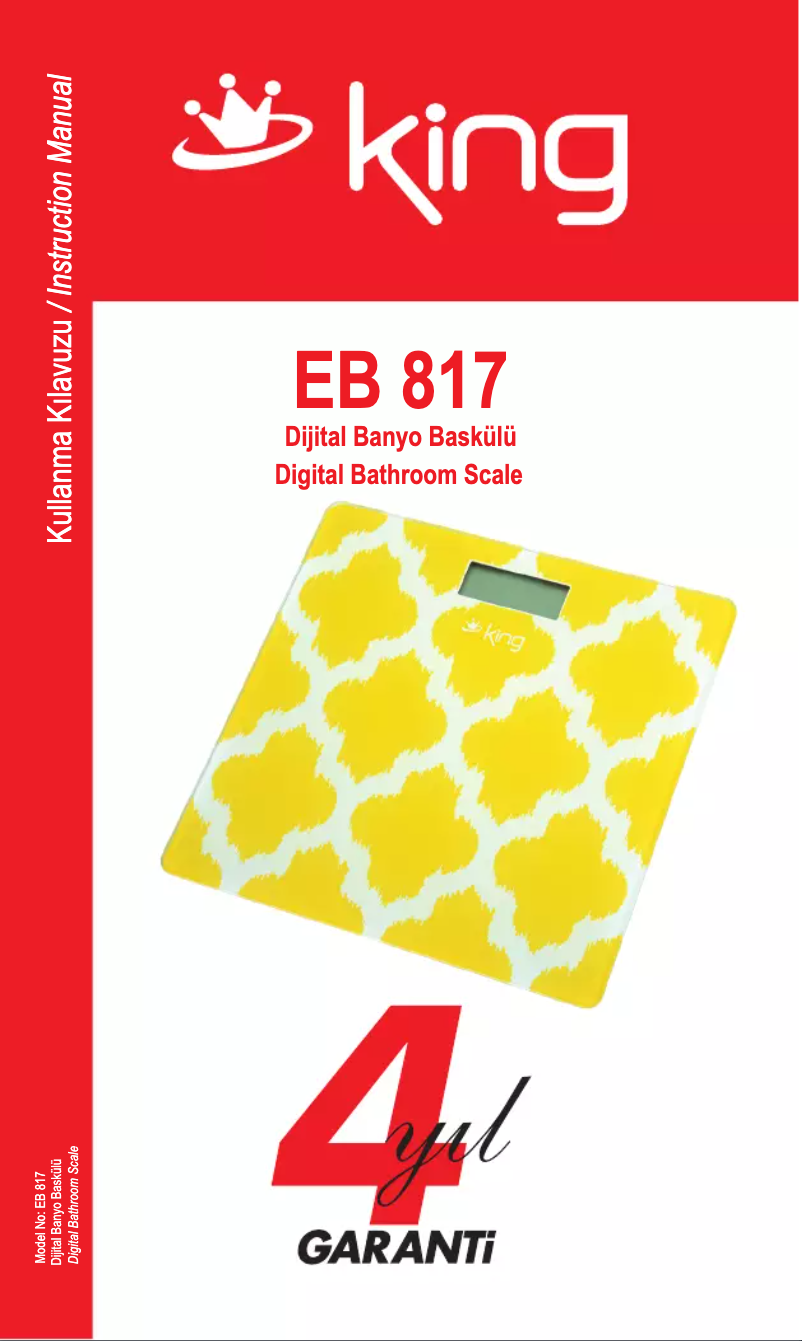 Page 1 de la notice Manuel utilisateur King EB-817