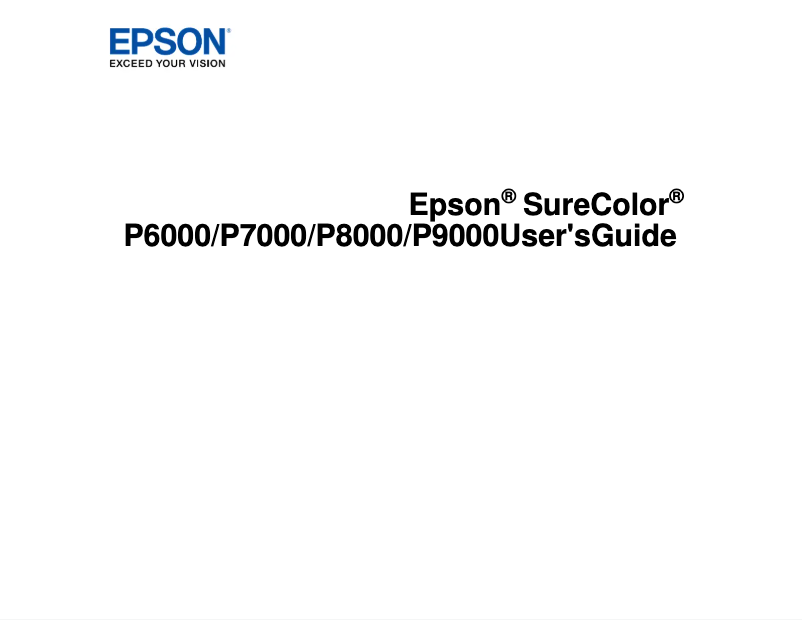 Page 1 de la notice Manuel utilisateur Epson SureColor SC-P8000