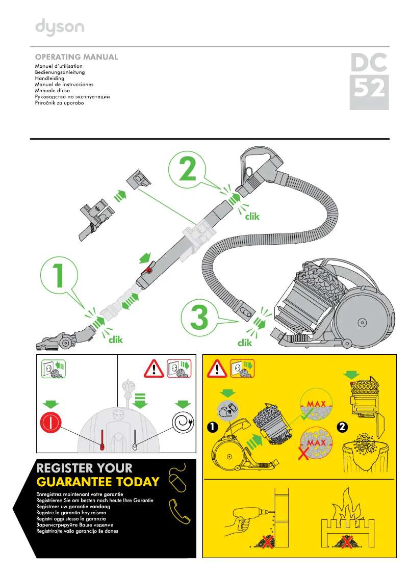 Image de la première page du manuel de l'appareil DC52