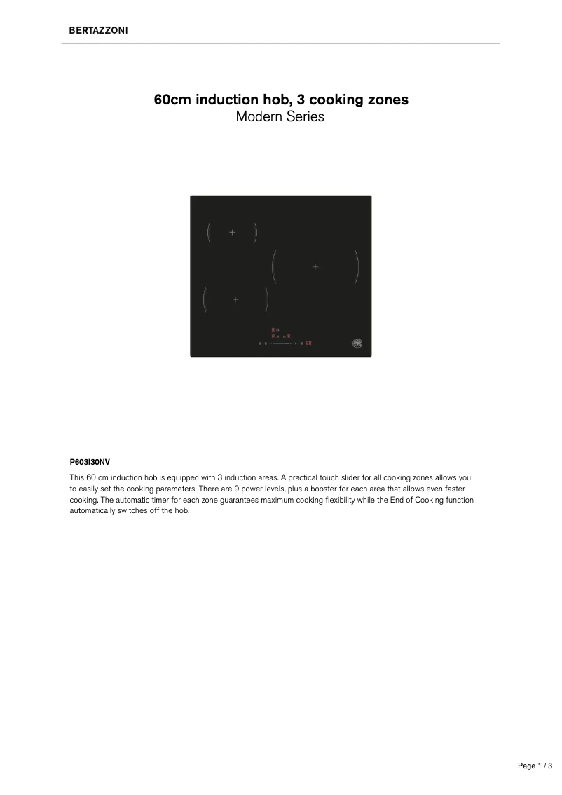 Image de la première page du manuel de l'appareil P603I30NV