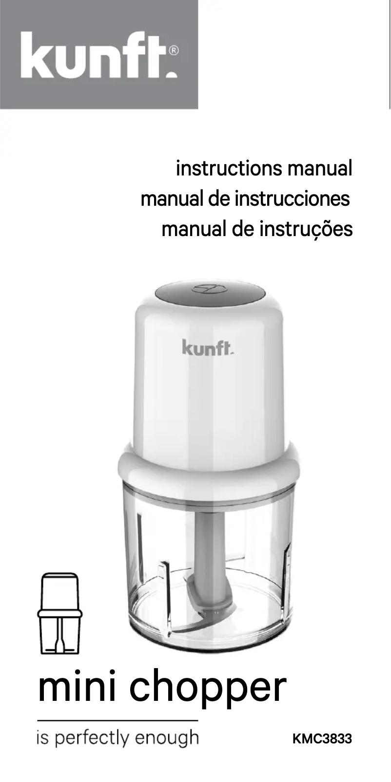Page 1 de la notice Manuel utilisateur Kunft KMC3833