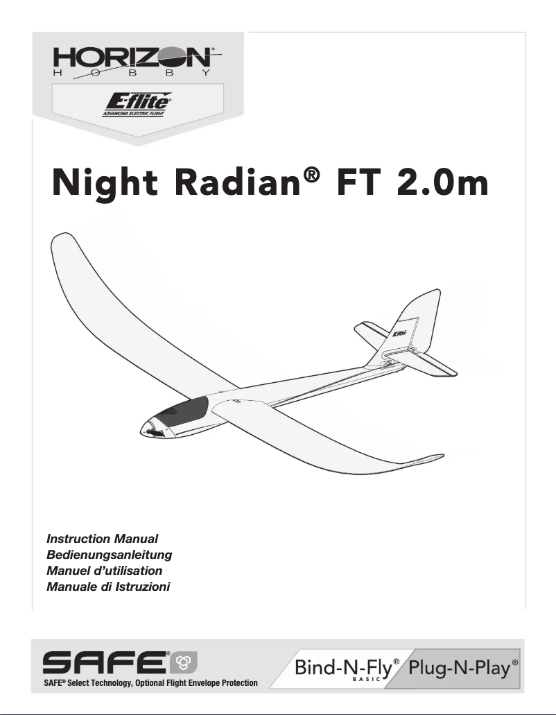Page 1 de la notice Manuel utilisateur E-flite Night Radian FT