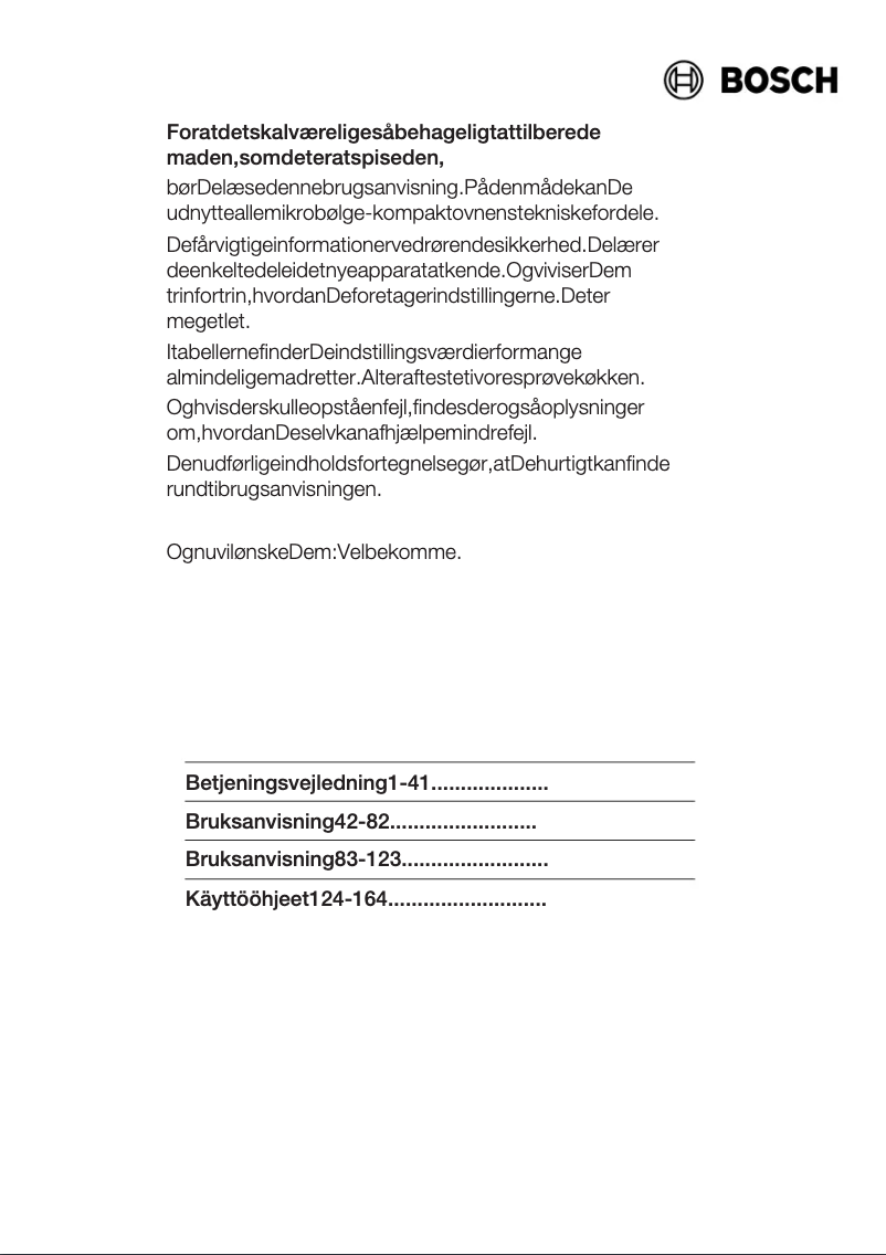 Page 1 de la notice Manuel utilisateur Bosch HMT85G651