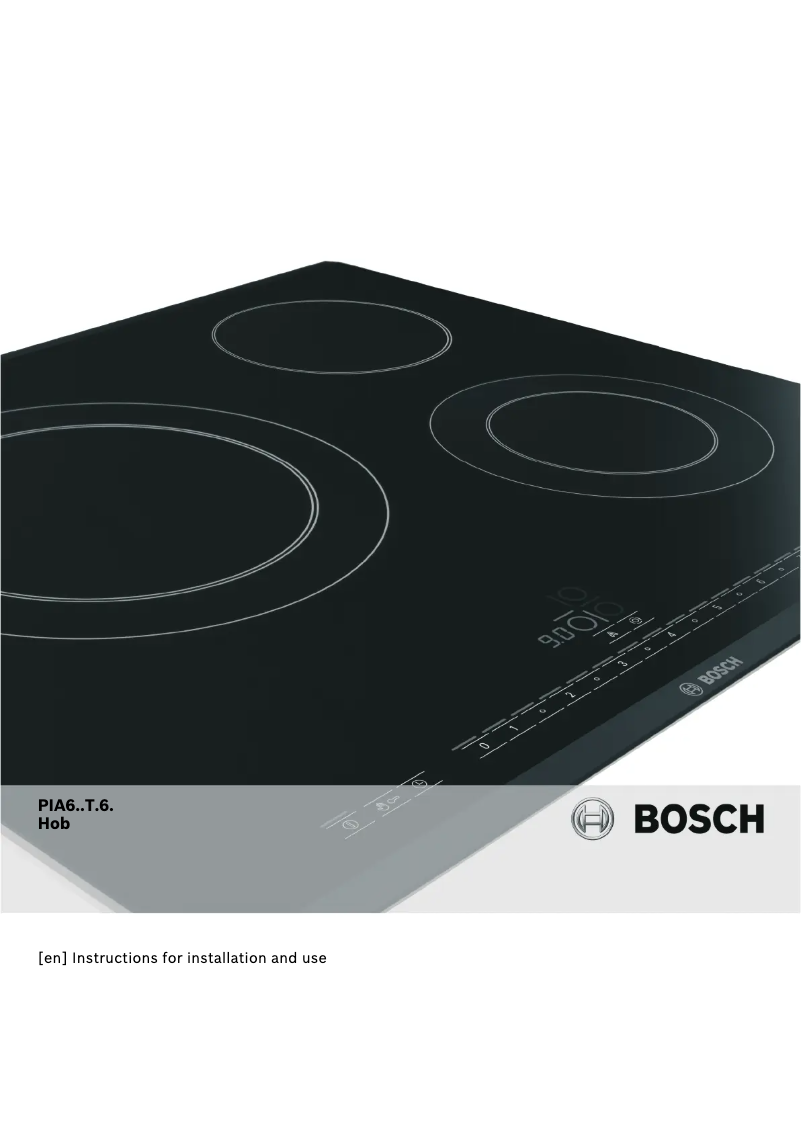 Page 1 de la notice Manuel utilisateur Bosch PIA611T66B