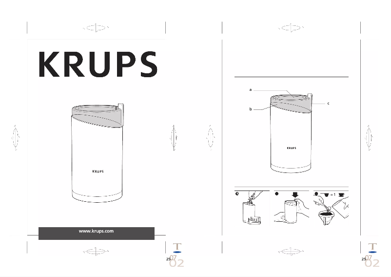 Página 1 del manual Manual de usuario Krups MK75