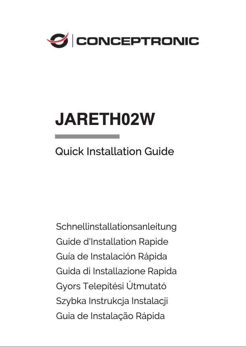 Page 1 de la notice Manuel utilisateur Conceptronic JARETH02W
