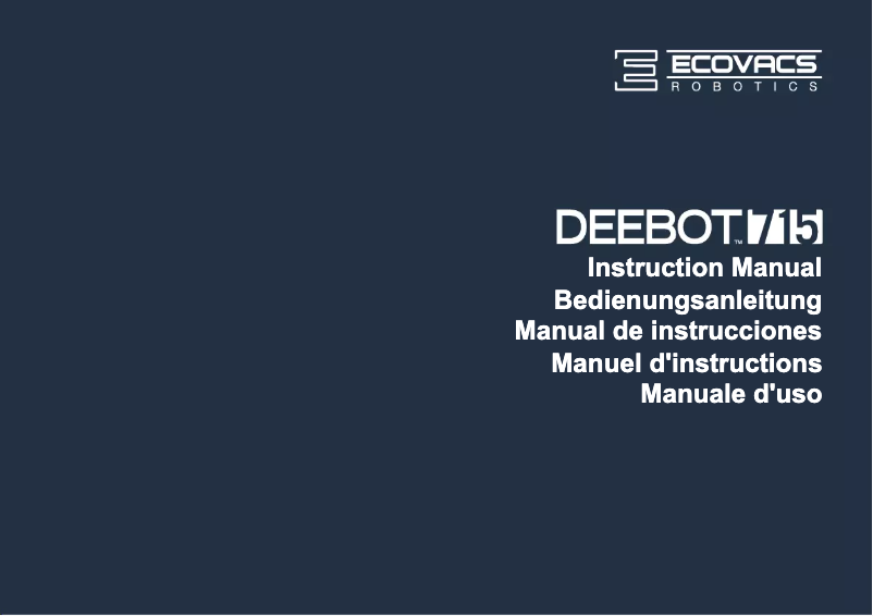 Page n°1 - Manuel utilisateur ECOVACS DEEBOT 715