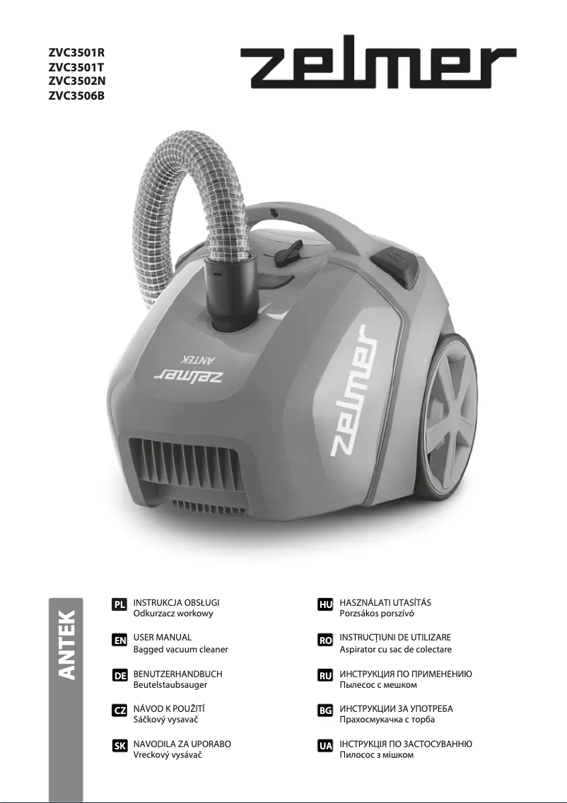 Page 1 de la notice Manuel utilisateur Zelmer Antek ZVC3501T