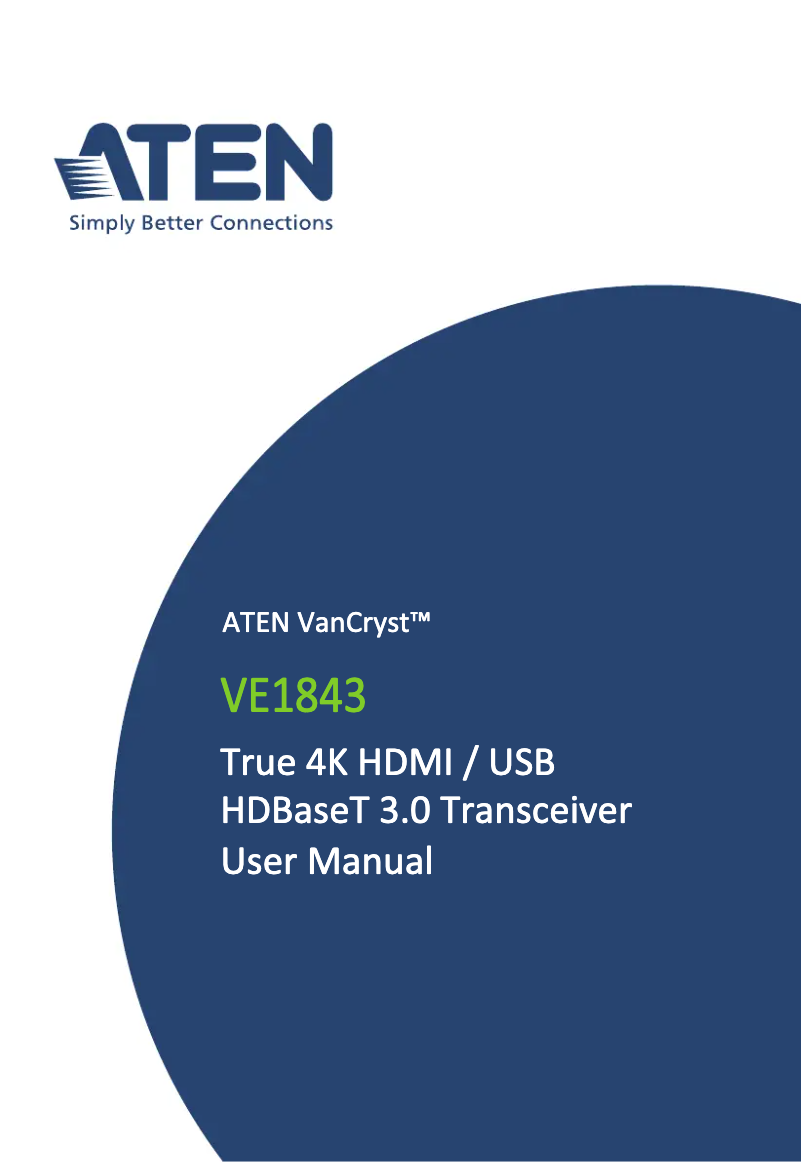 Page 1 de la notice Manuel utilisateur ATen VE1843