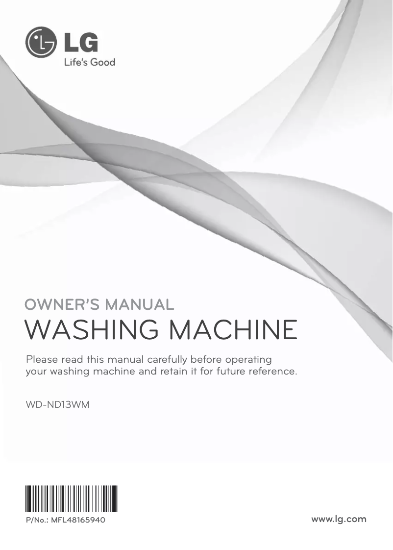 Página 1 del manual Manual de usuario LG WD-ND13WM