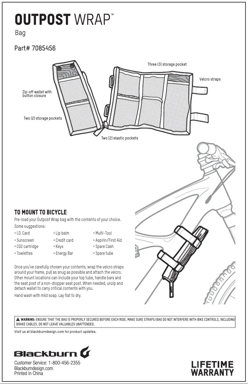 Page 1 de la notice Manuel utilisateur Blackburn Outpost Wrap