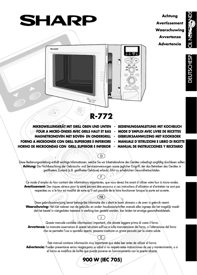 Page n°1 - Manuel utilisateur Sharp R-772