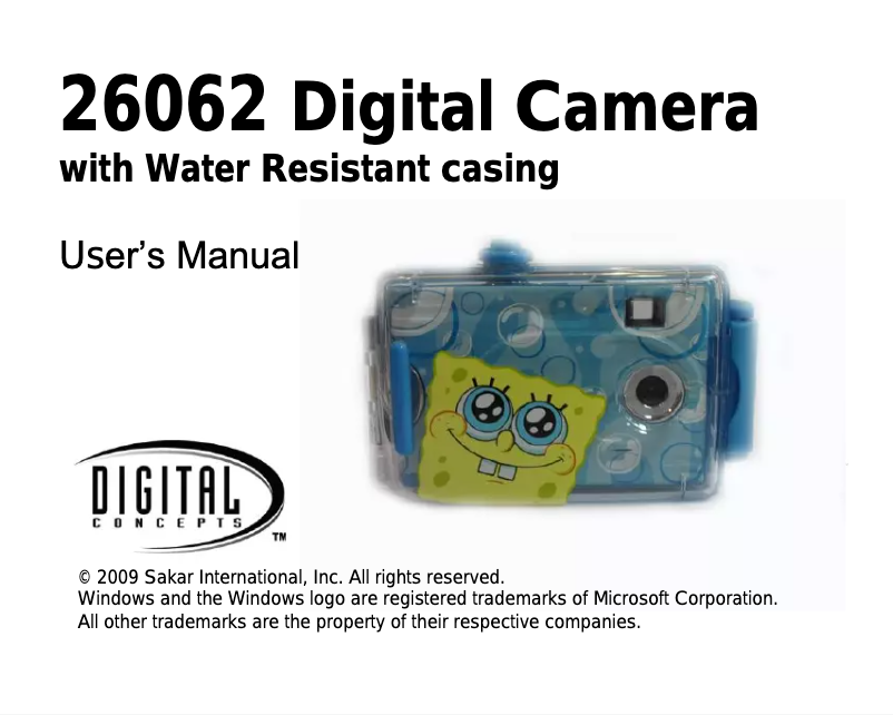 Imagen de la primera página del manual del dispositivo Sponge Bob 26062