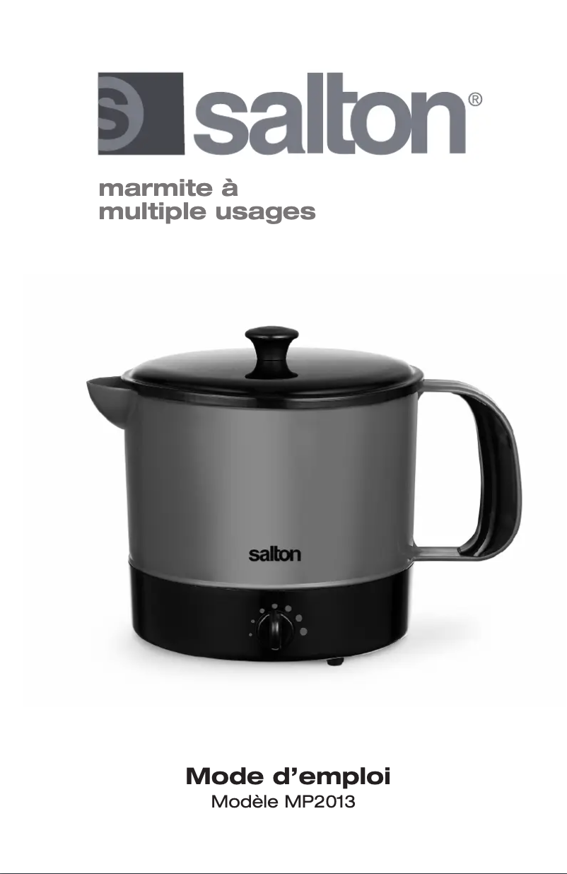 Page 1 de la notice Manuel utilisateur Salton MP2013