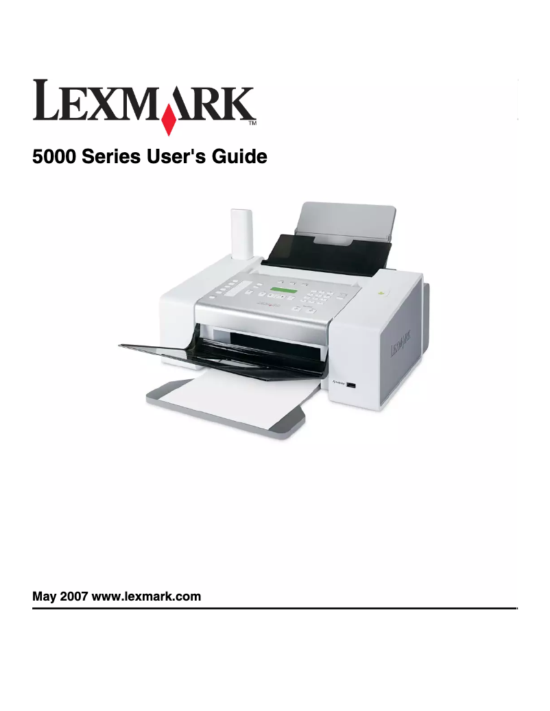 Page 1 de la notice Manuel utilisateur Lexmark X5070
