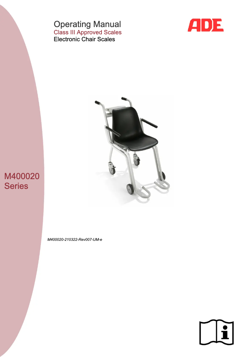 Page 1 de la notice Manuel utilisateur ADE M400020