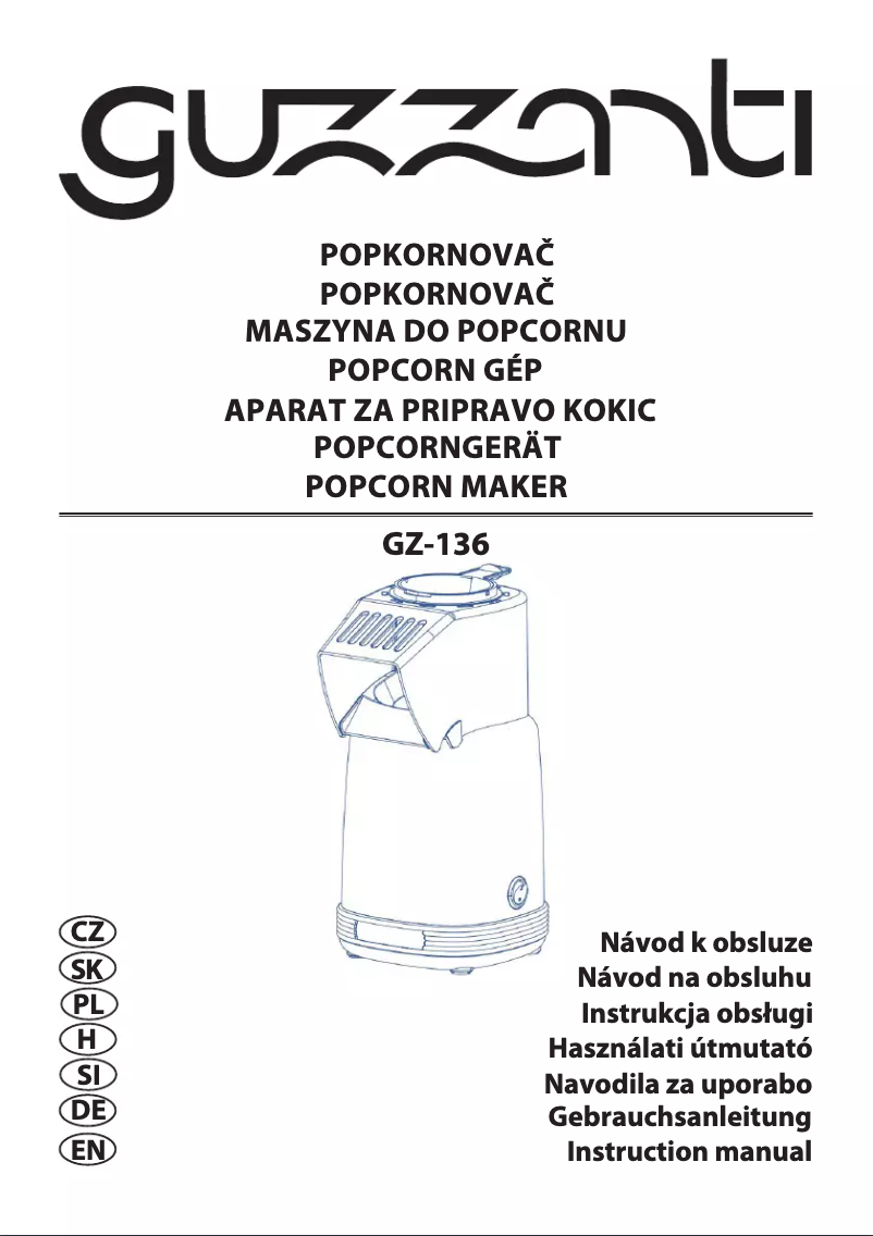 Image de la première page du manuel de l'appareil GZ 136