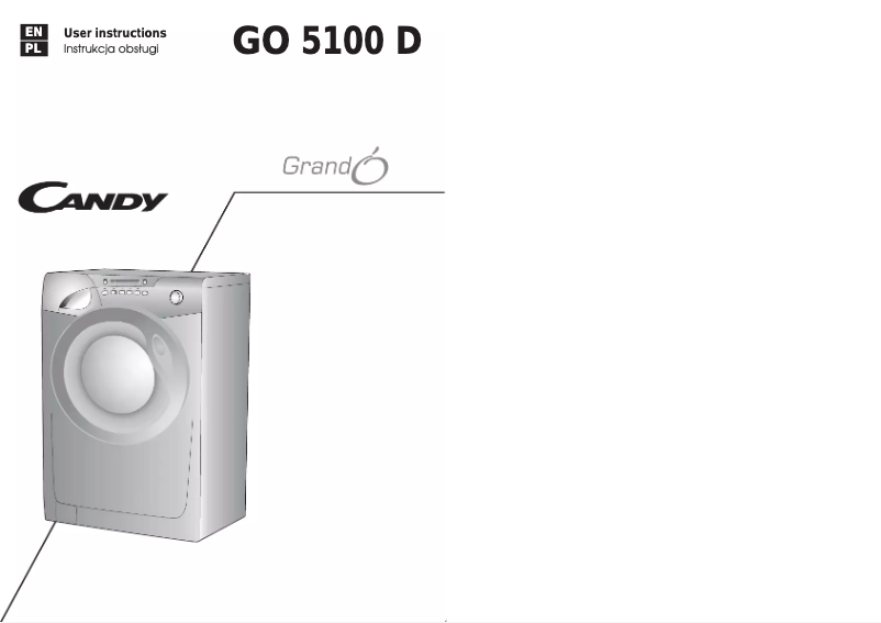 Page n°1 - Manuel utilisateur Candy GO 5100 D